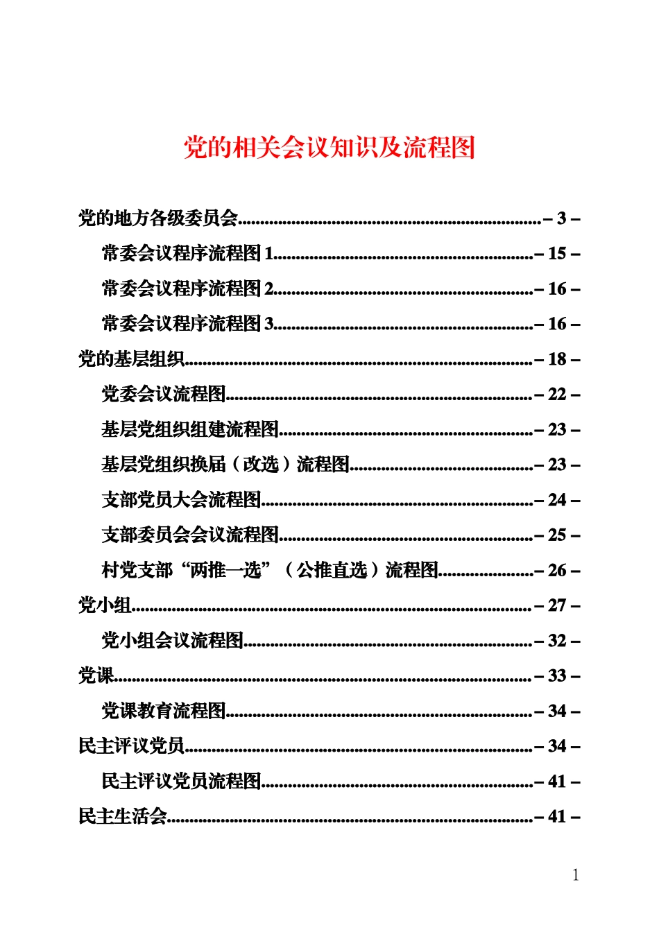【必学知识】党的相关会议知识及流程图_第1页