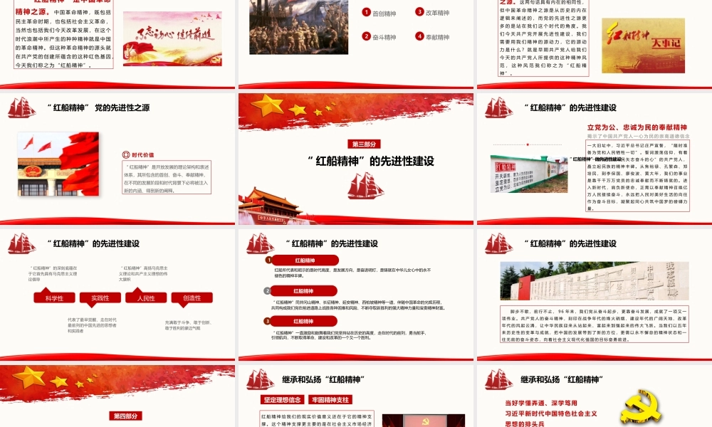 党课课件：弘扬学习红船精神党课宣讲课件