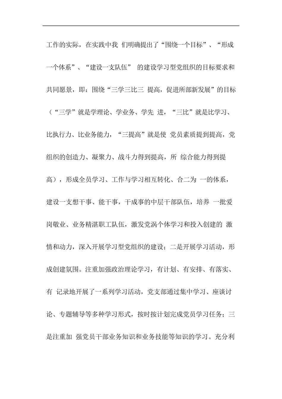 国有企业党支部党建工作汇报_第3页
