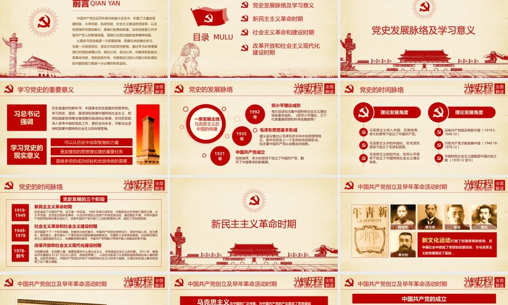 【超级精美党课课件】党史课件PPT