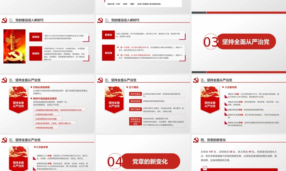 【经典课件】党课课件新时代党的建设ppt