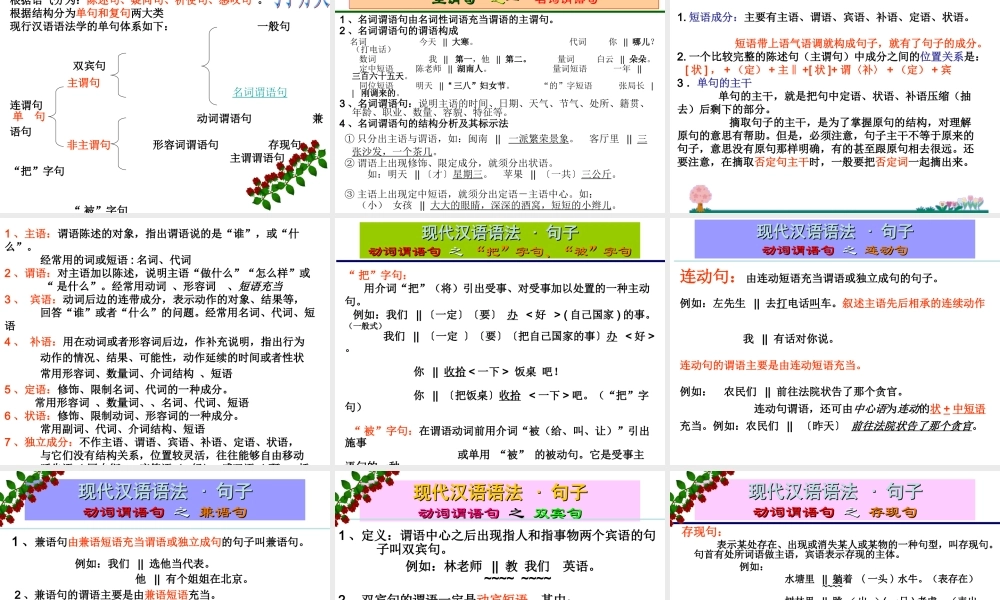 现代汉语语法用
