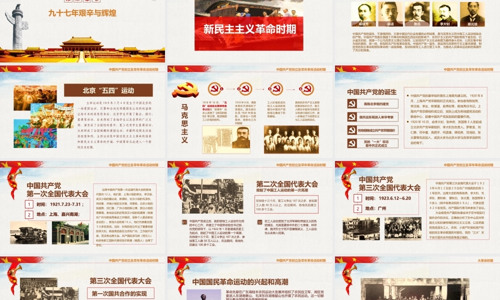 建党97周年光辉历程党课
