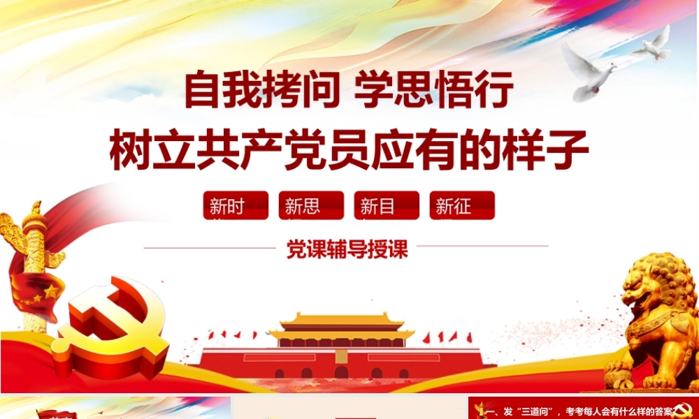 树立共产党员应有的样子