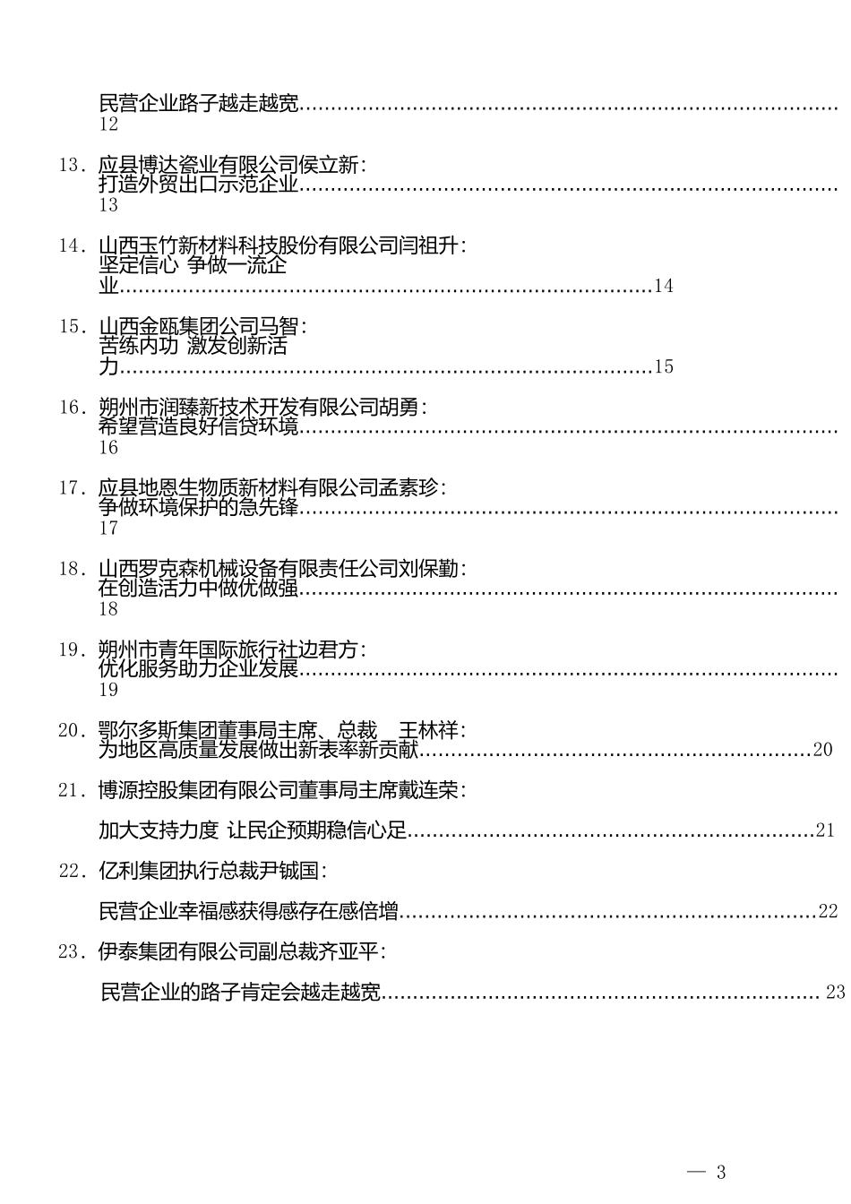 民营企业座谈会企业家发言汇编_第3页