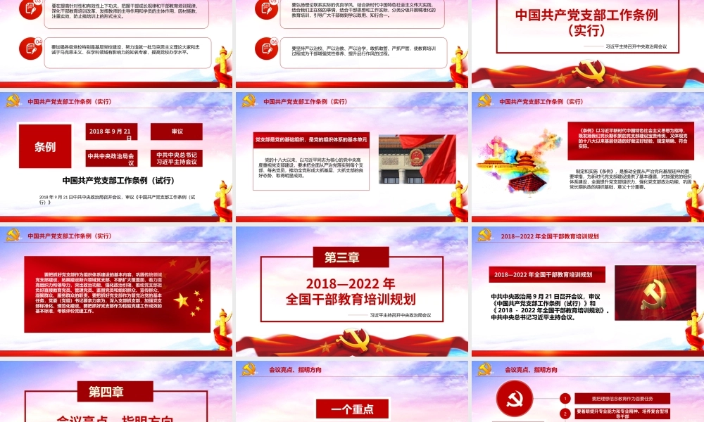 中国共产党支部工作条例课件