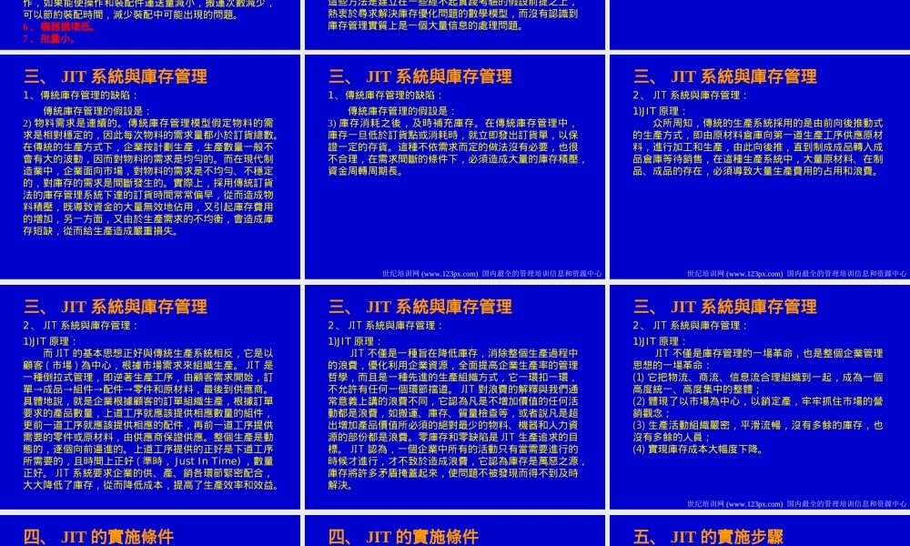 JIT准时生产技术简介及操作使用.ppt