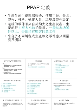PPAP生产件批准程序的运作过程.ppt