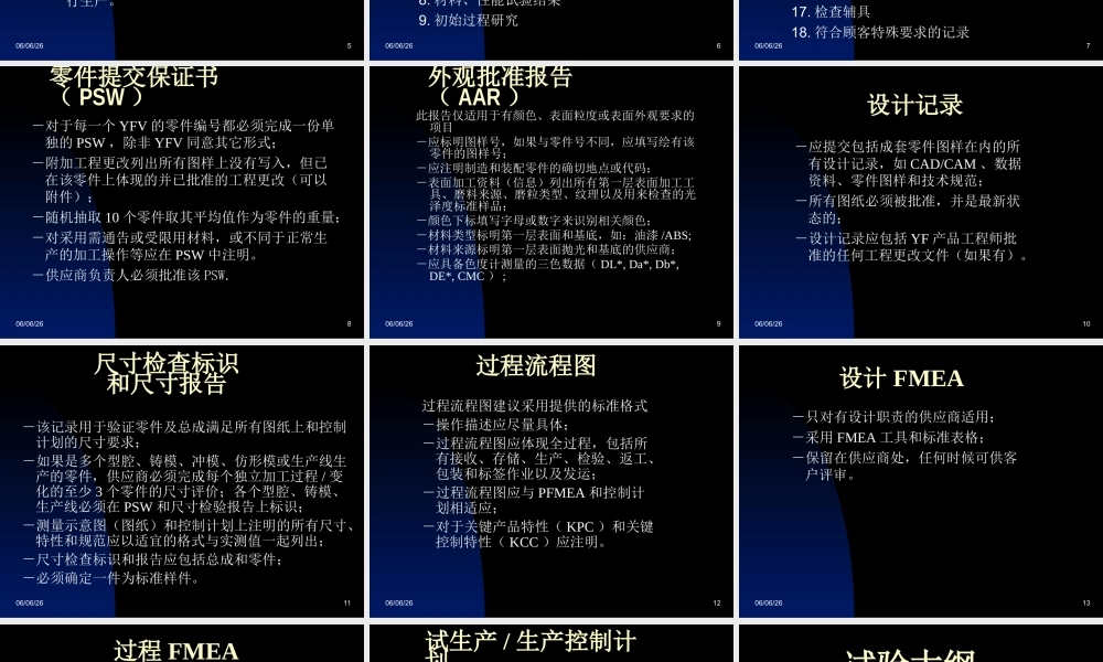 PPAP生产件批准程序知识讲解.ppt