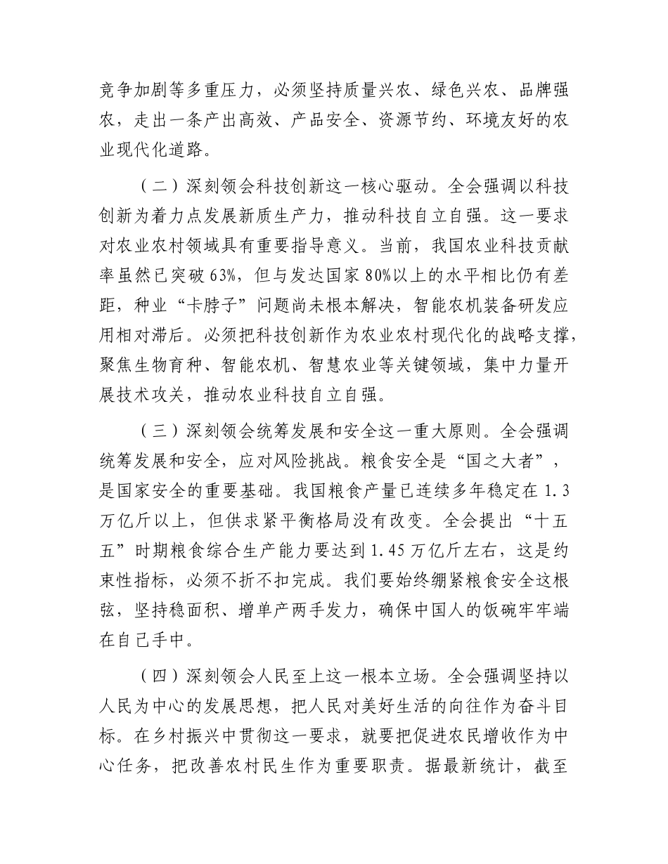 党课：深学细悟四中全会精神  扎实推进乡村全面振兴.docx_第2页