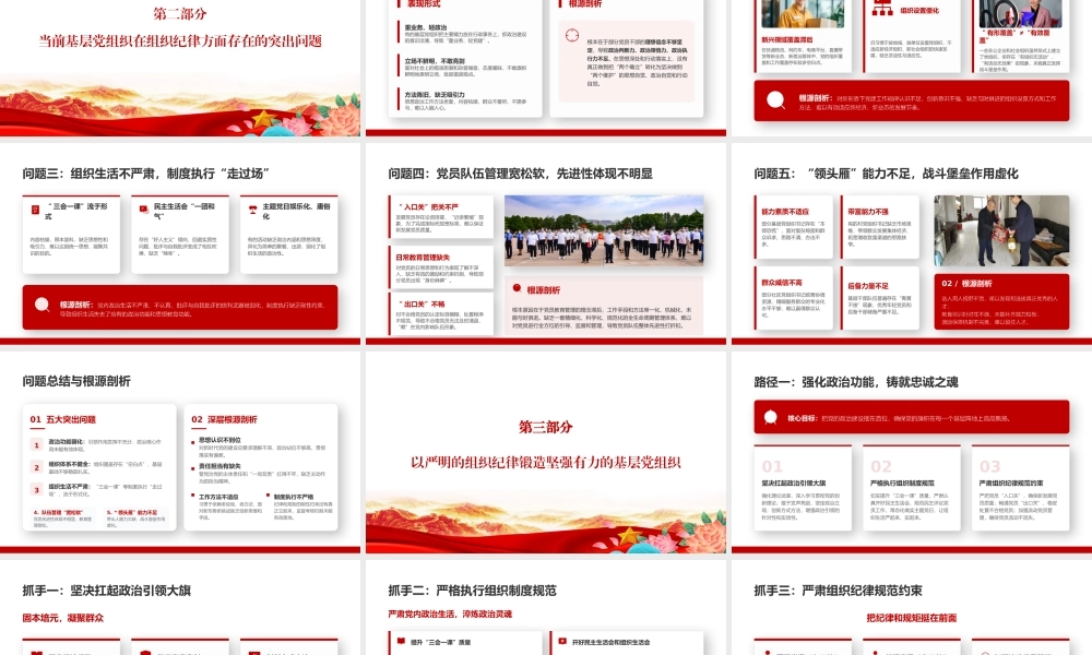 党课PPT：以严明的组织纪律锻造坚强有力的基层党组织.pptx