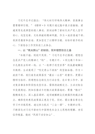 观看《榜样》专题片体会：感悟榜样力量，践行初心使命，奋力担当作为.docx