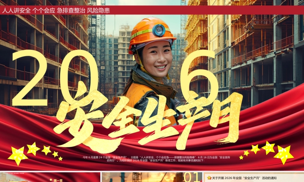 红色党政风2026安全生产月.pptx