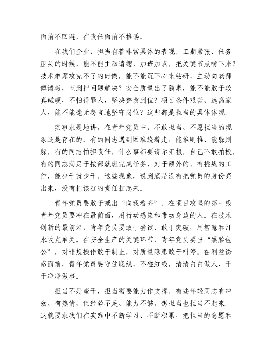 公司党课：做有理想、敢担当、能吃苦、肯奋斗的新时代好青年.docx_第3页