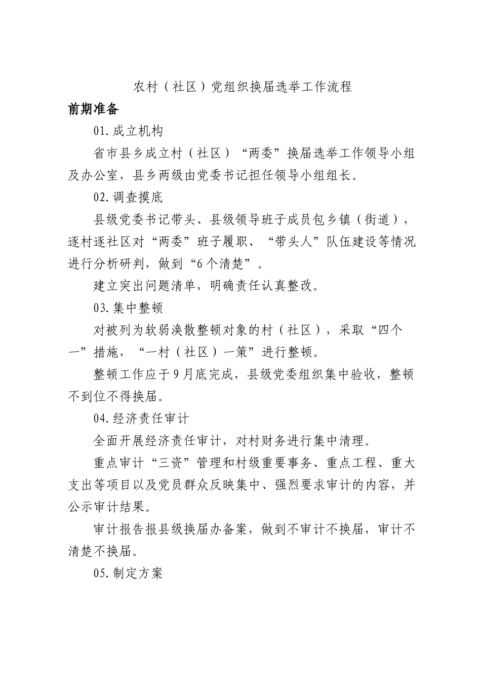 农村（社XX）党组织换届选举工作流程.docx_第1页