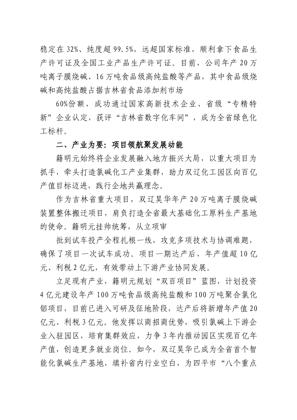 事迹材料：深耕绿色化工履职尽责担当.docx_第2页