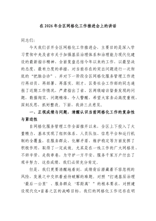 在2026年全网格化工作推进会上的讲话.docx