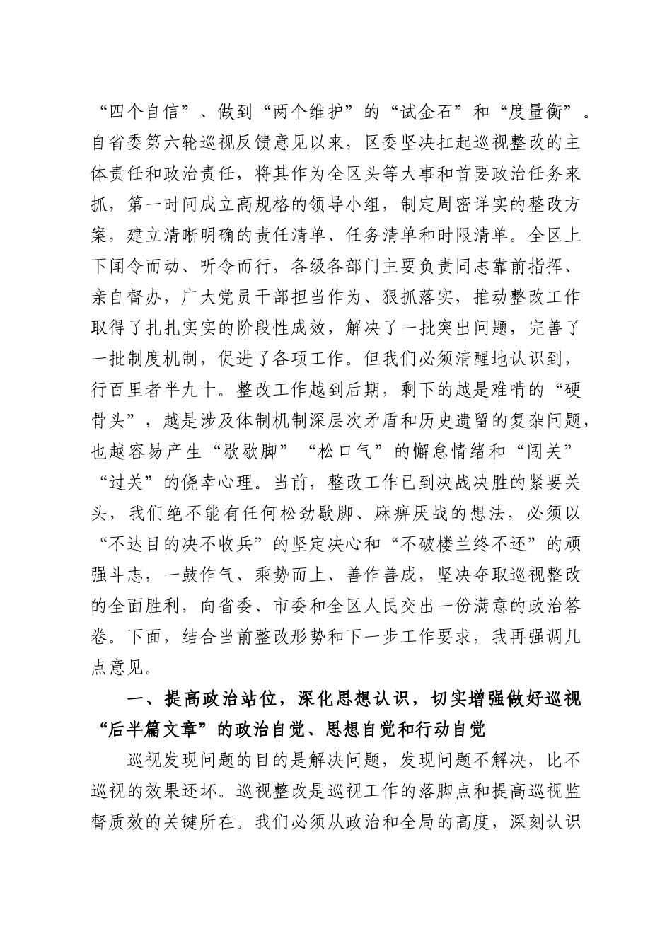 在2026年巡视整改工作领导小组会议上的讲话.docx_第2页