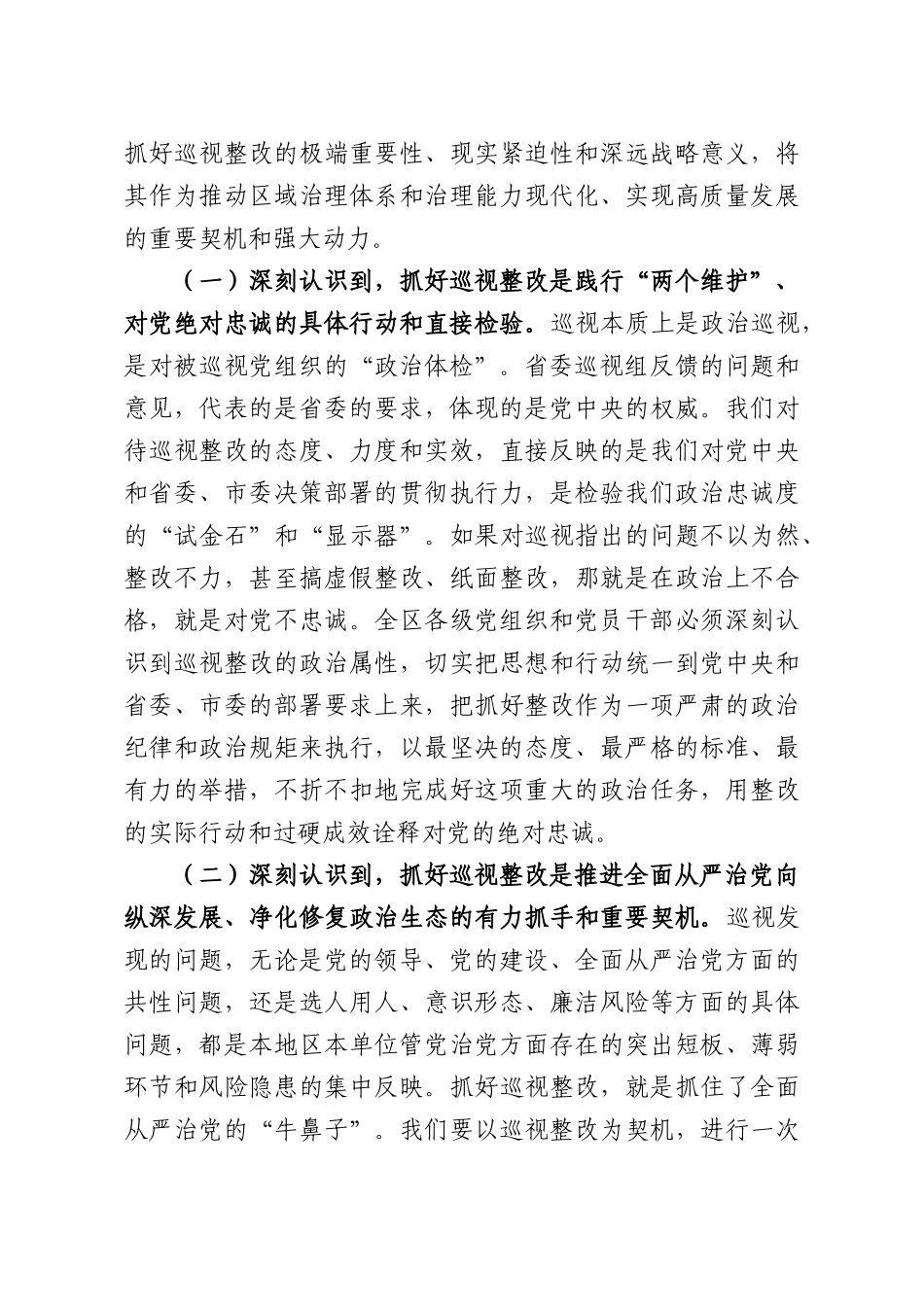 在2026年巡视整改工作领导小组会议上的讲话.docx_第3页
