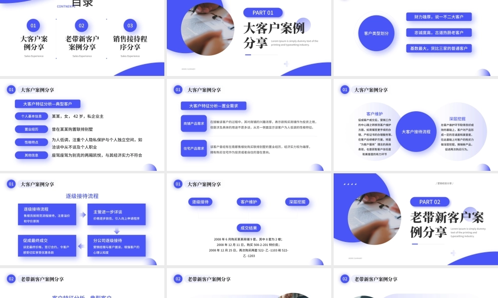 蓝色商务销售经验分享 .pptx