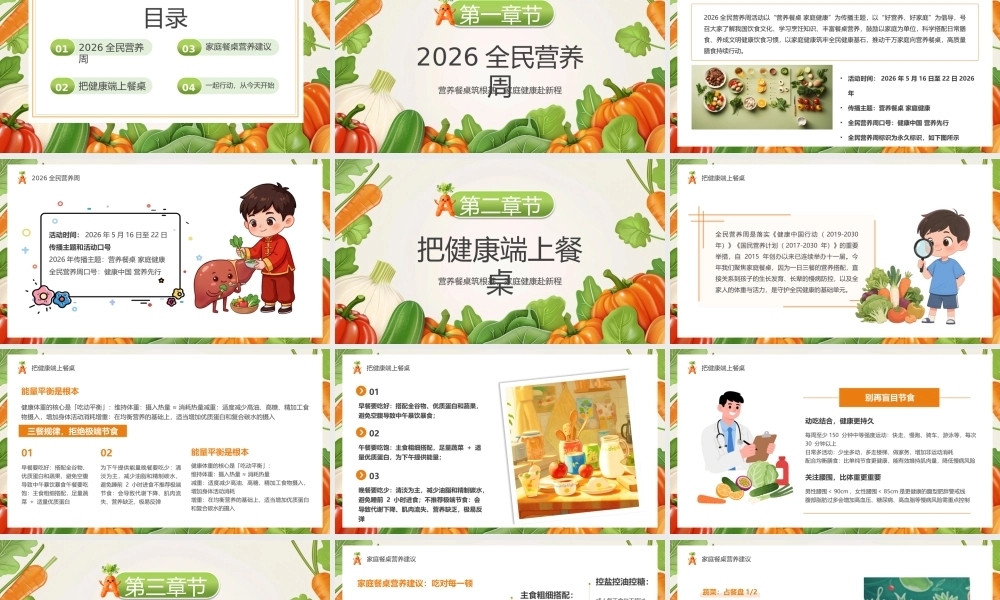 绿色卡通风2026全民营养周.pptx