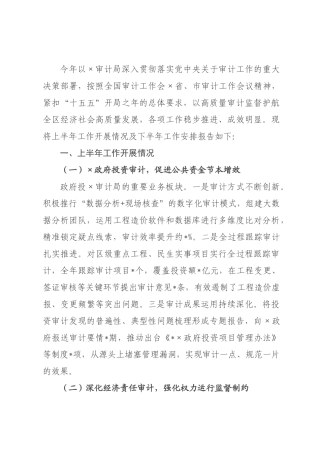 某审计局2026年度上半年工作总结.docx