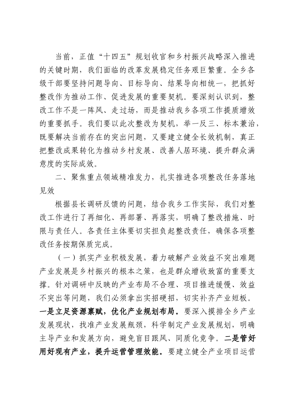 2026年全乡落实县级督查反馈问题整改工作部署会上的讲话.docx_第2页