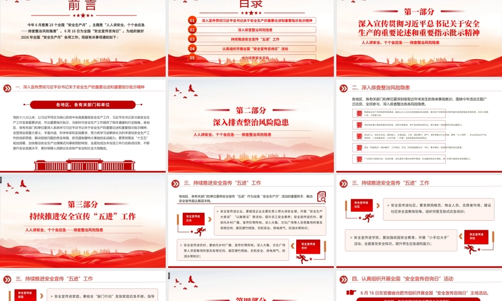 PPT：2026年6月全国安全生产月安全生产知识教育培训课件.pptx