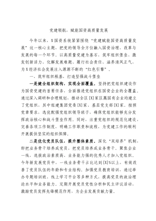 党建领航，赋能国资高质量发展.docx