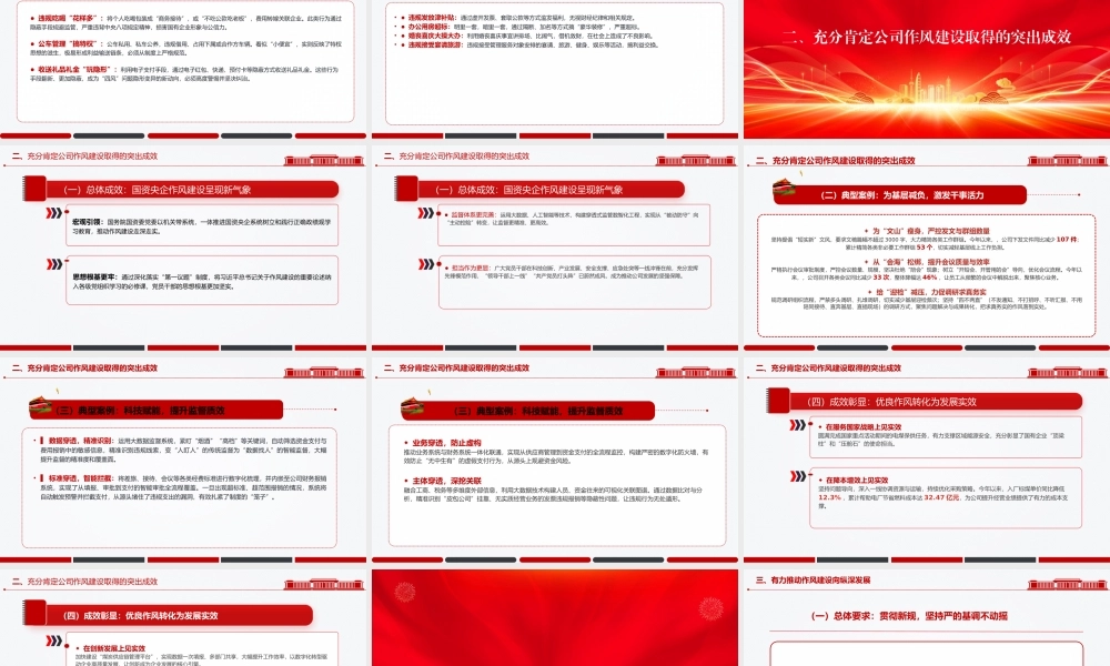 党课PPT：深化正风肃纪，为国有企业高质量发展提供坚强的纪律作风保障.pptx