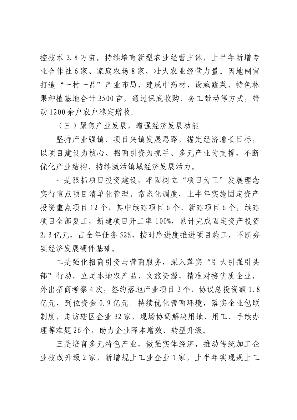 2026年乡镇上半年工作总结.docx_第3页