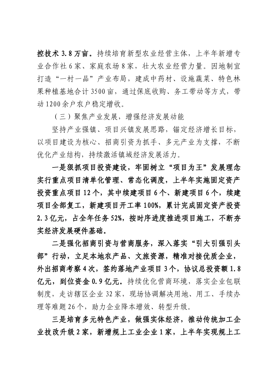 2026乡镇上半年工作总结.docx_第3页