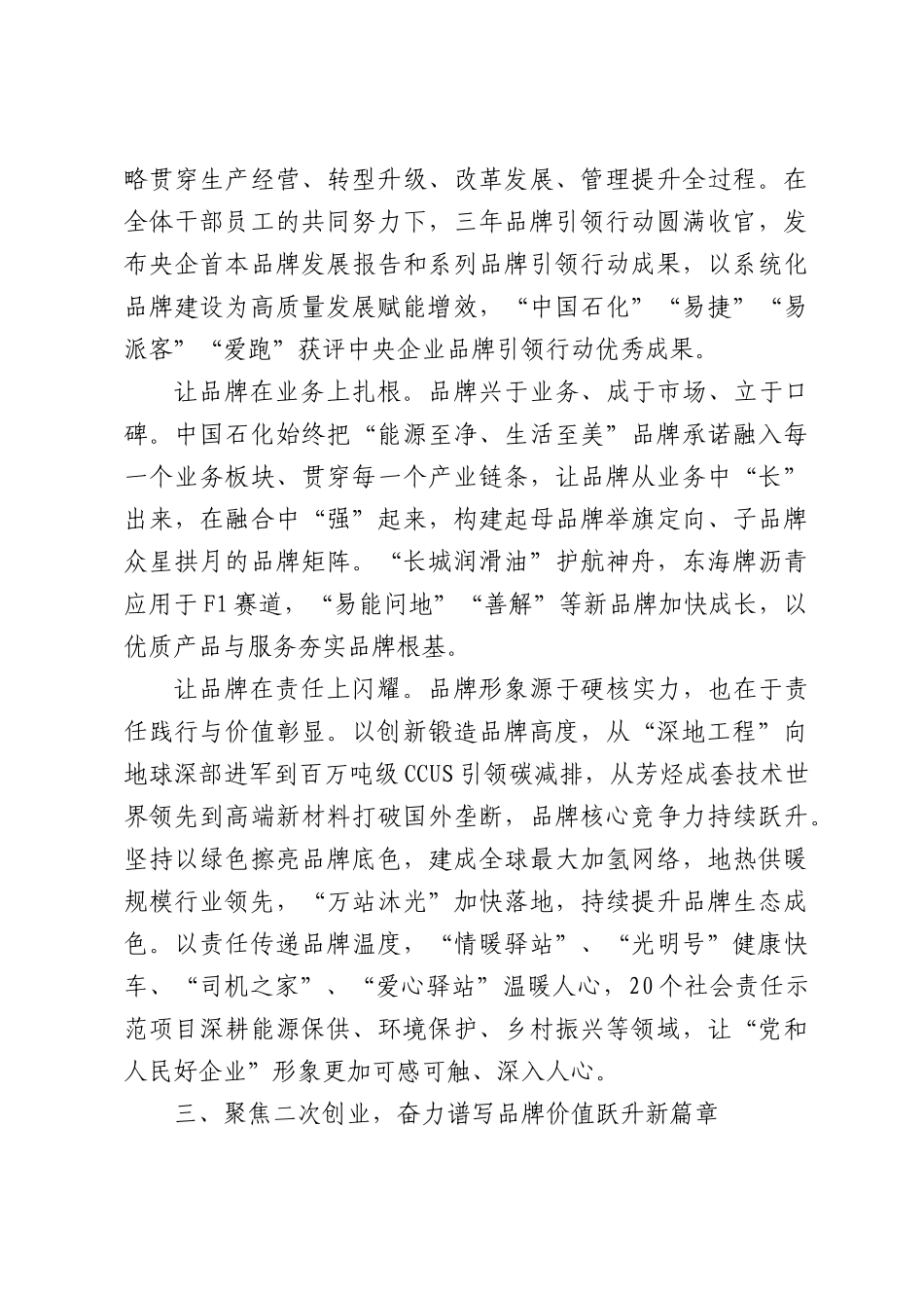 XX有限公司—锻造卓著品牌 赋能二次创业.docx_第3页