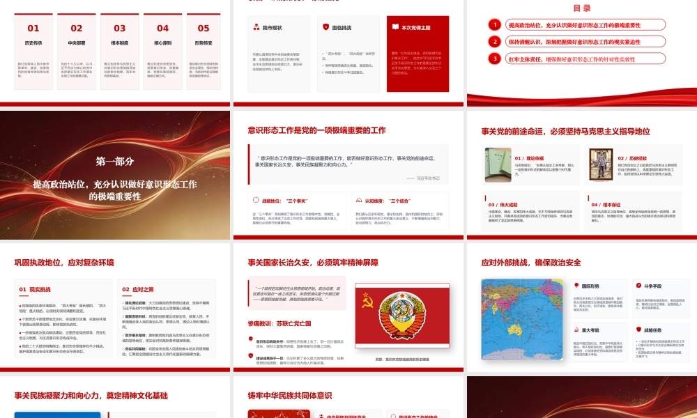 党课PPT：坚定不移做好新时代意识形态工作.pptx