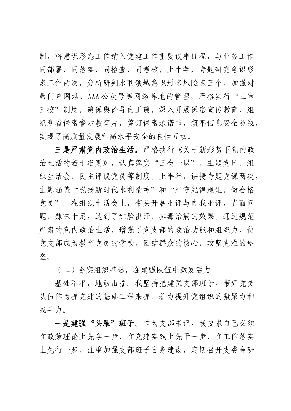 支部书记2026年上半年抓基层党建工作述职报告.docx_第2页