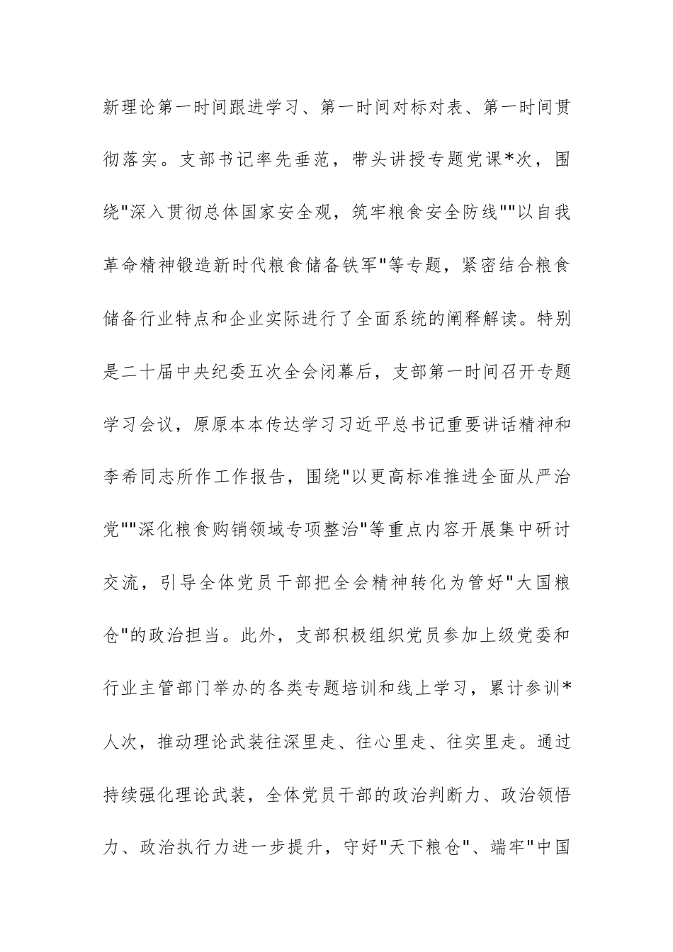 公司党支部2026年上半年全面从严治党工作总结范文.docx_第3页