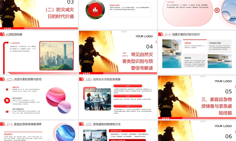 PPT：2026社区党课人人讲安全个个会应急第18个防灾减灾日主题宣讲.pptx