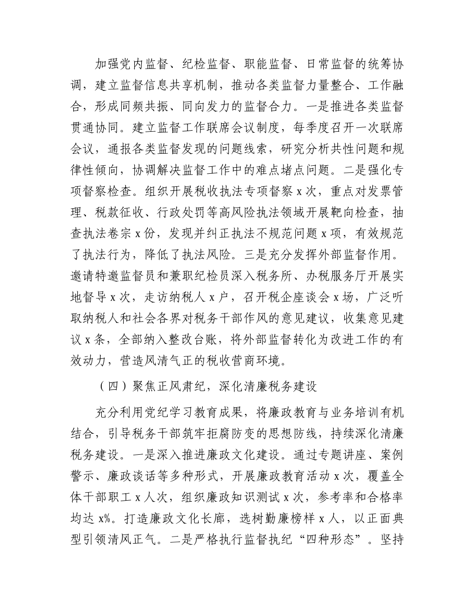 县税务局2026年上半年落实一体化综合监督工作情况报告.docx_第3页