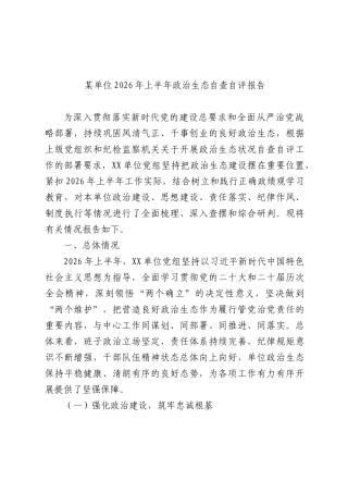 2026年上半年政治生态自查自评总结报告.docx