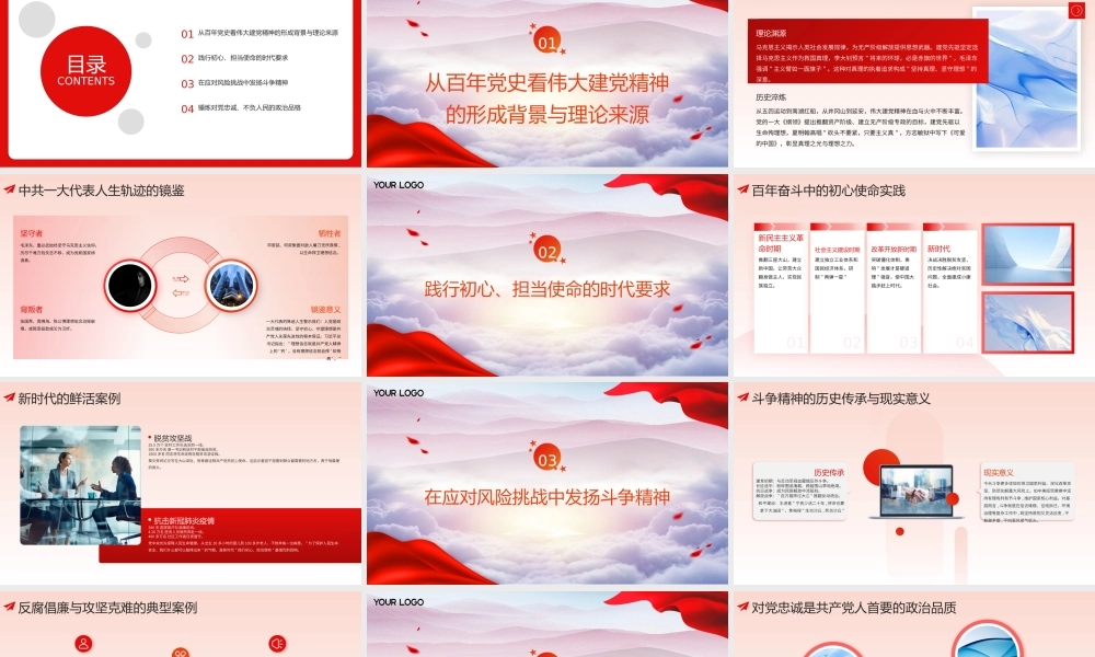 PPT：赓续红色血脉——深刻把握伟大建党精神的科学内涵党课.pptx