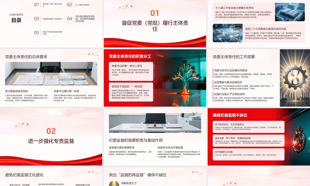 PPT课件：强化全面从严治党主体责任和监督责任.pptx