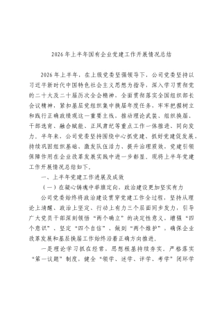 公司2026年上半年党建工作总结1.docx