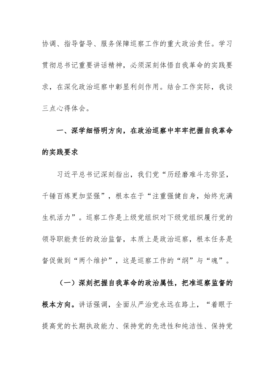 市委巡察办领导学习“七一”讲话感悟发言范文.docx_第2页