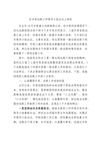 在市委巡察工作领导小组会议上讲话.docx