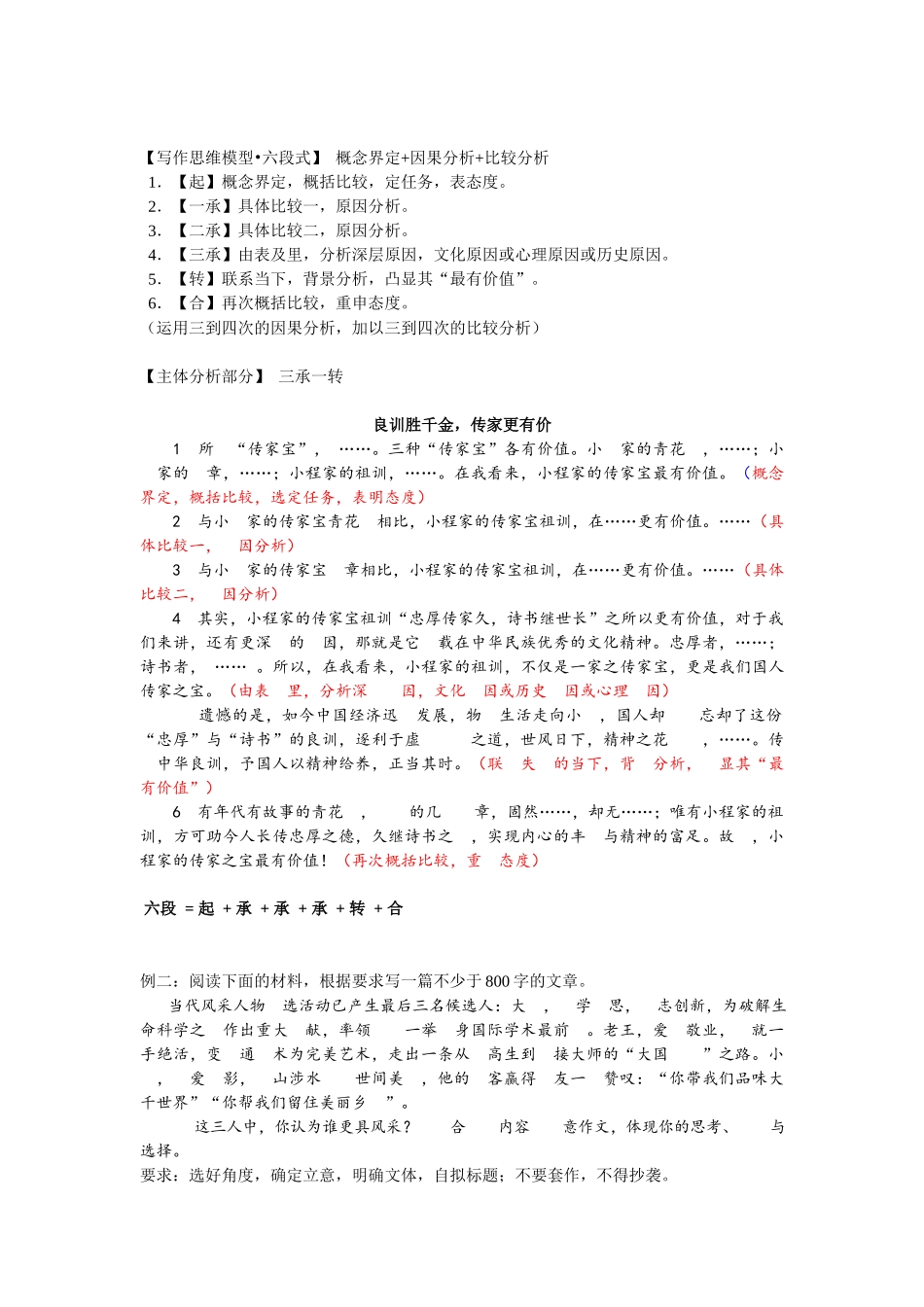 第18讲：作文之结构框架-【暑假辅导班】2021年新高一语文暑假精品课程（统编版）（原卷版）.docx_第3页