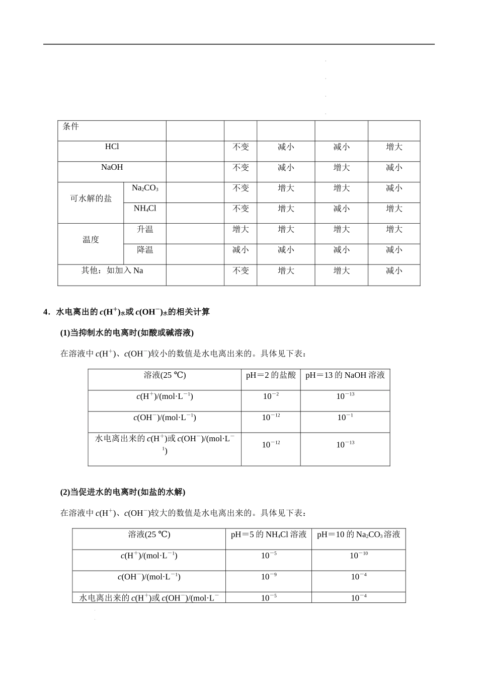 第38讲 水的电离和溶液的pH（原卷版）-备战2023年高考化学【一轮·夯实基础】复习精讲精练.docx_第2页