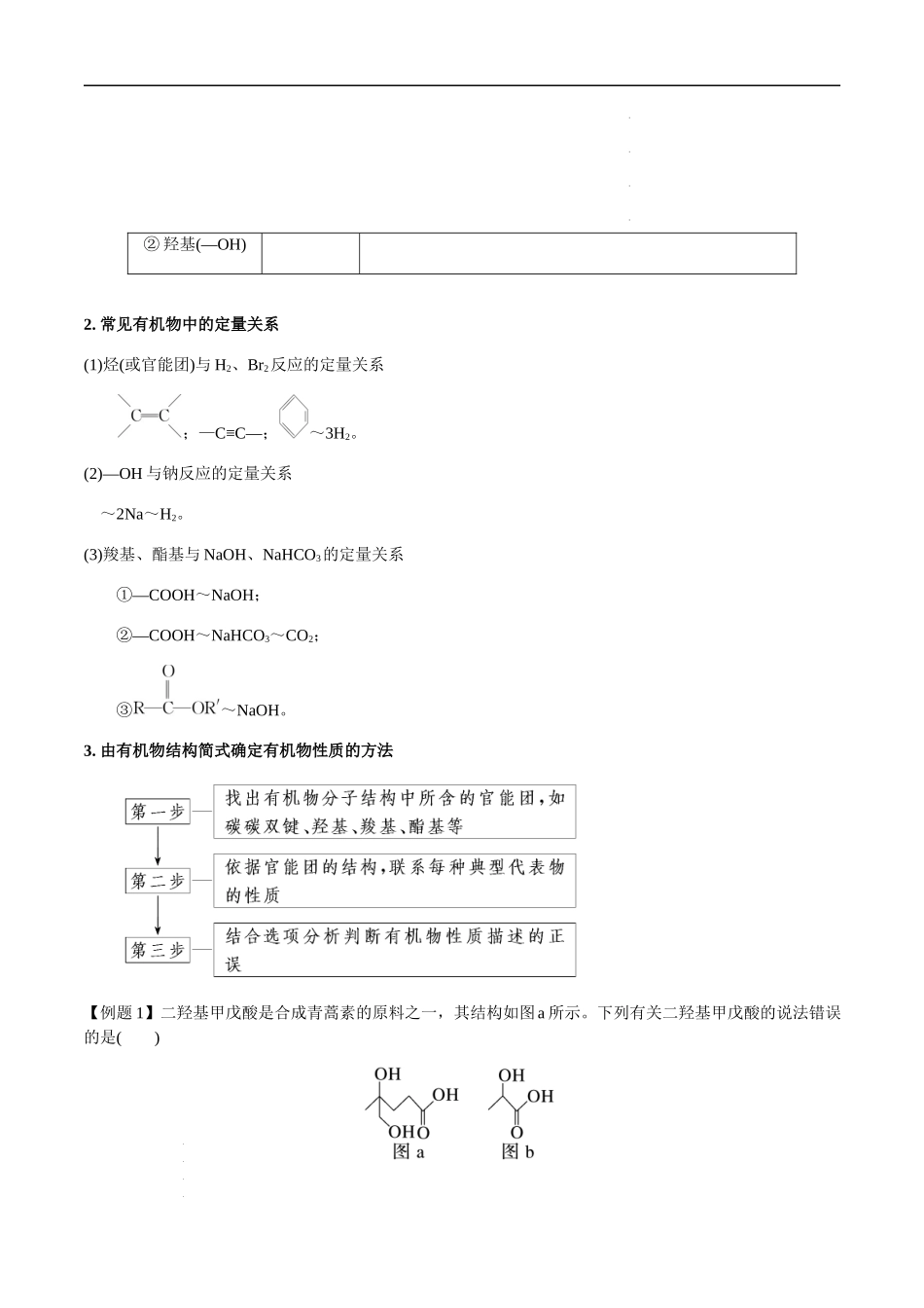 第52讲 有机物的官能团与性质、检验与鉴别（原卷版）- 高考化学【一轮·夯实基础】复习精讲精练.docx_第2页