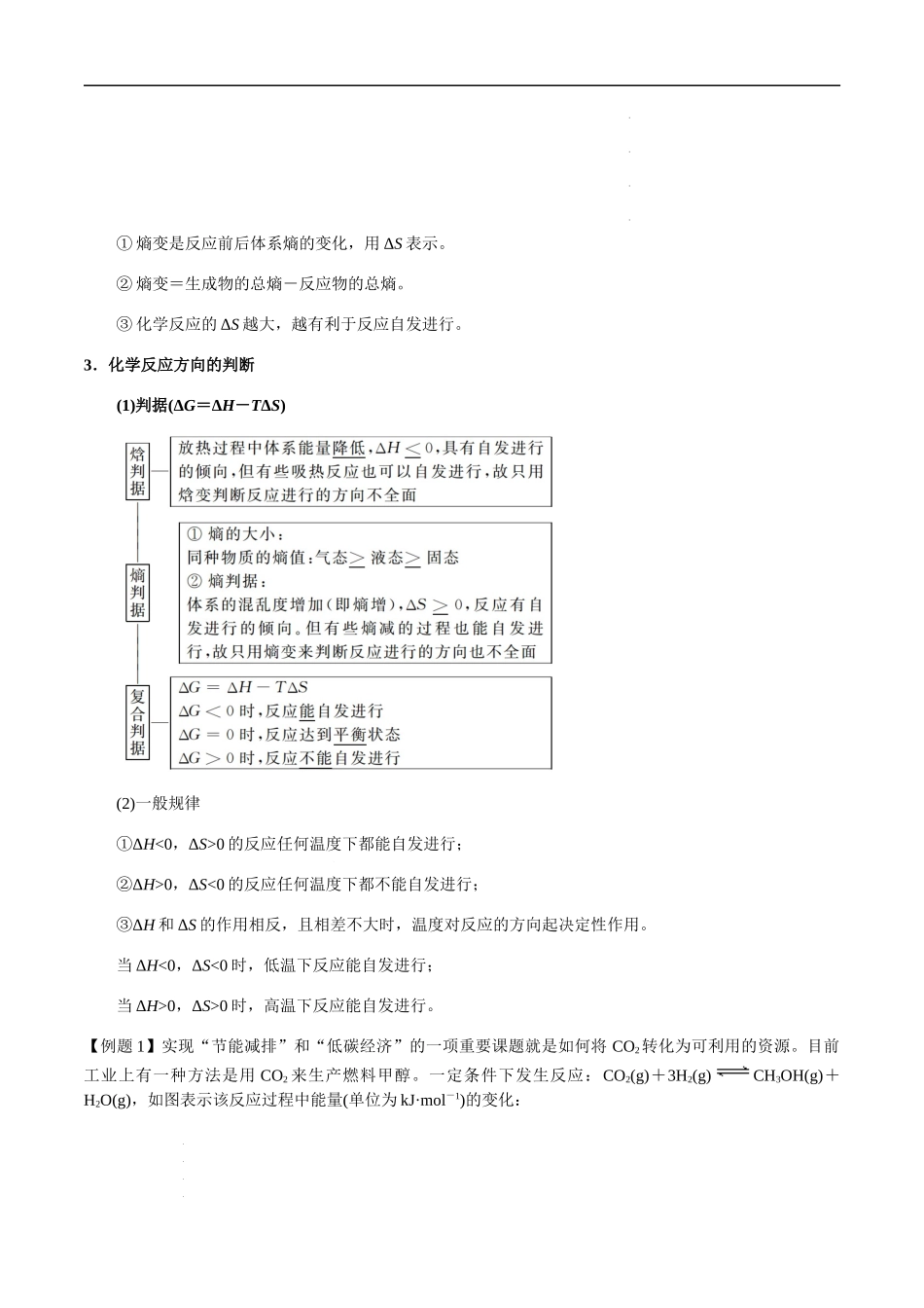 第34讲 化学反应的方向、合成氨条件的选择（原卷版） 高考化学【一轮·夯实基础】复习精讲精练.docx_第2页