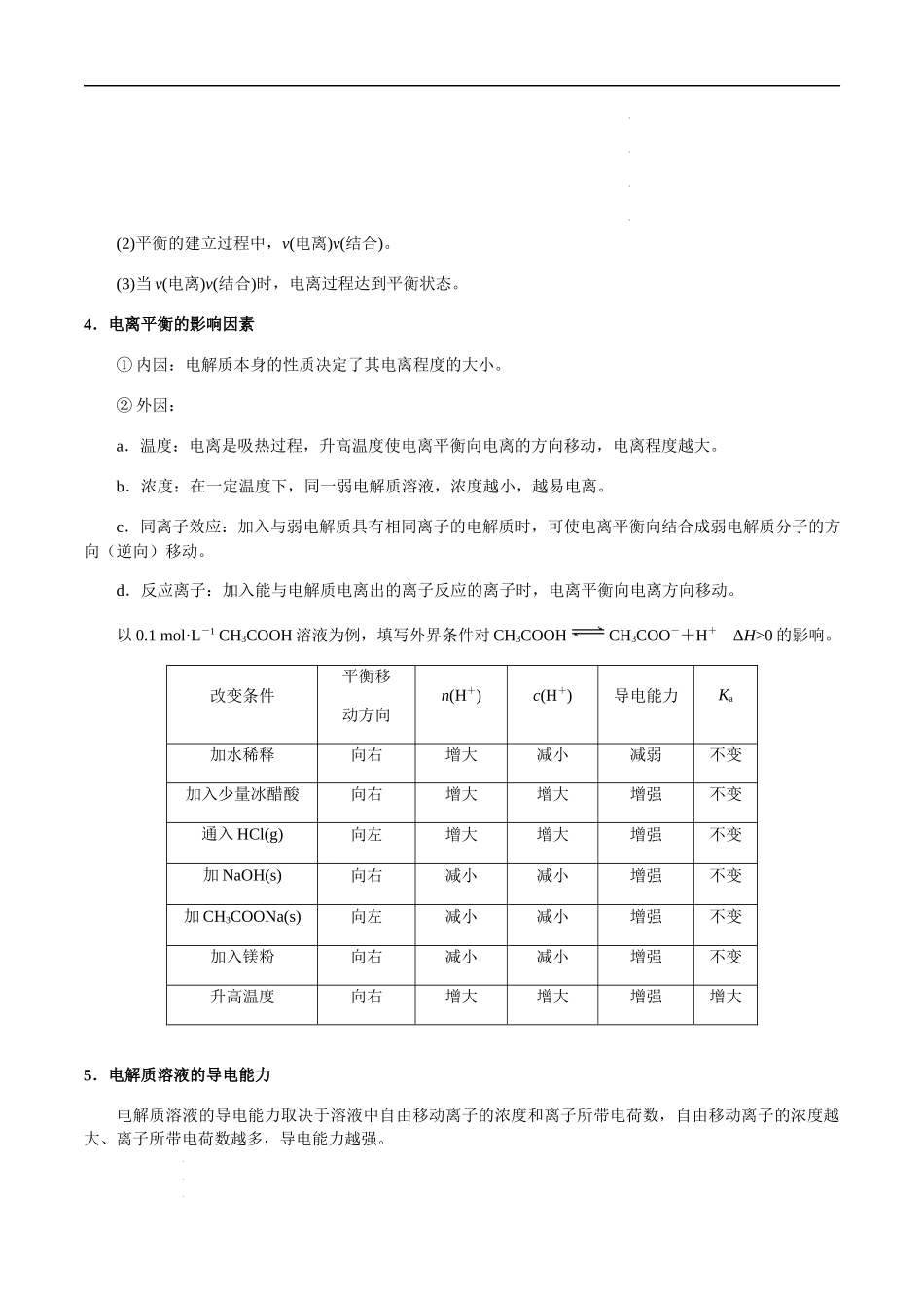 第37讲 弱电解质的电离平衡（原卷版） 高考化学【一轮·夯实基础】复习精讲精练.docx_第3页