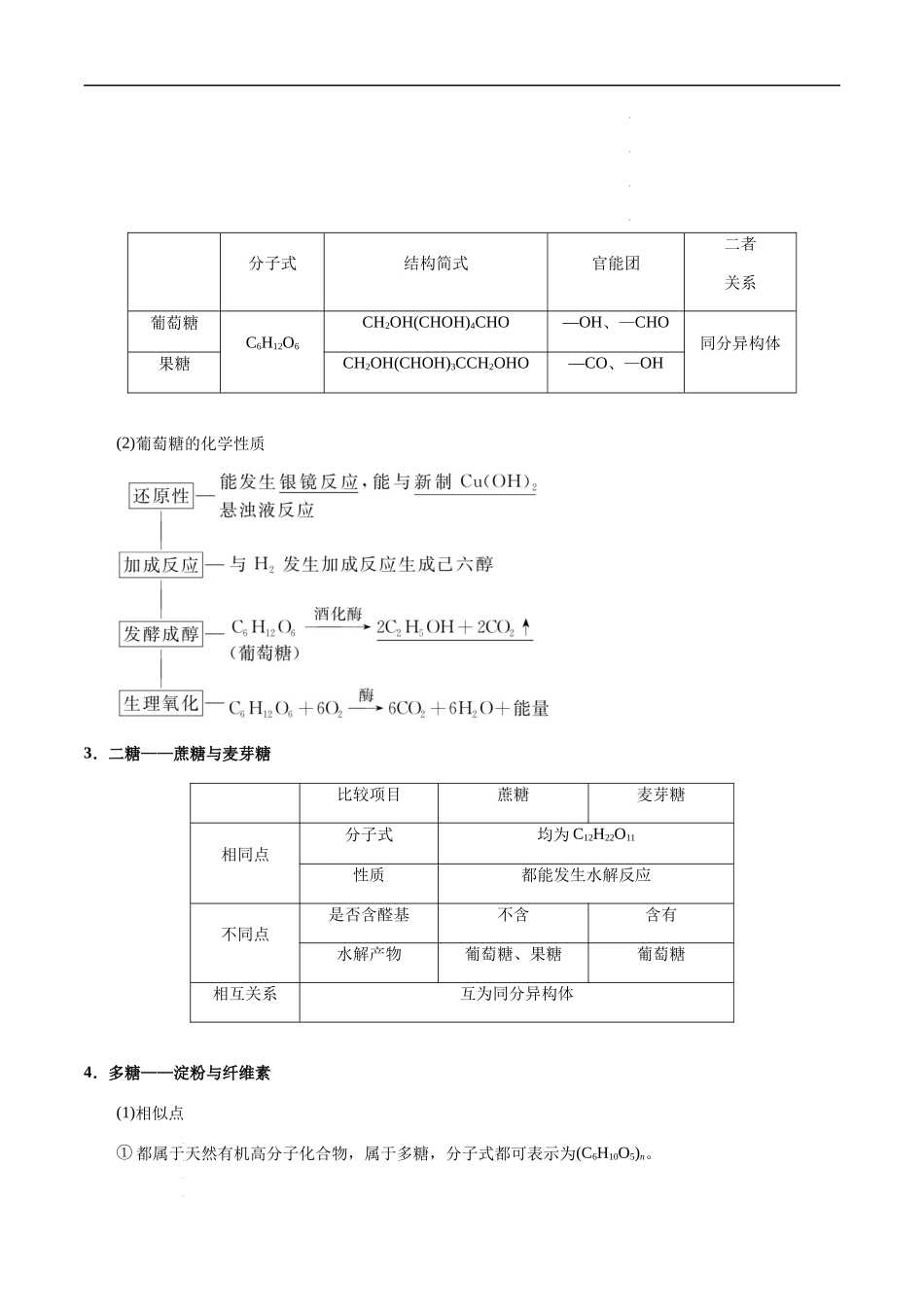 第57讲 生命中的基础有机化学物质、合成有机高分子（解析版）- 高考化学【一轮·夯实基础】复习精讲精练.docx_第2页
